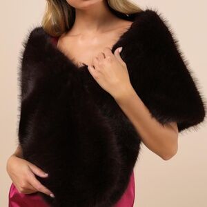 Lulus Posh Posture Brown Faux Fur Stole - Size One Size